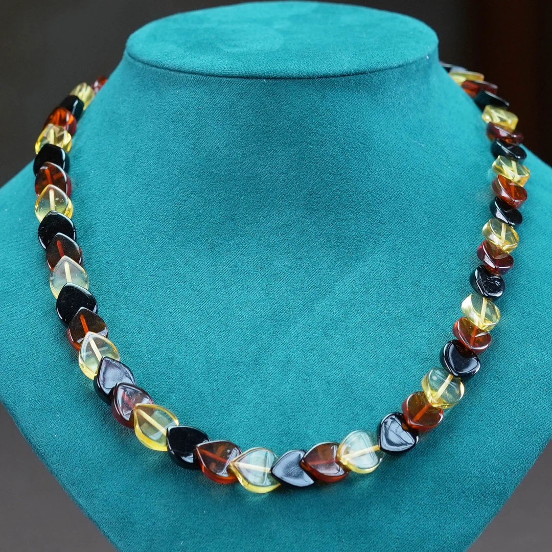 天然琥珀欧款项链20g تەبىئىي كەھرىۋا مارجان