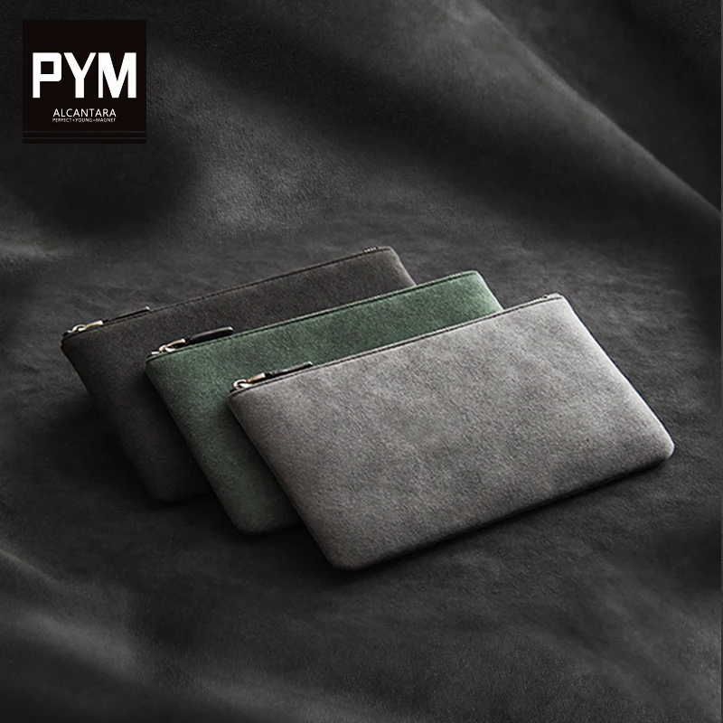 Alcantara男士手拿包商务手包高档翻毛皮手拿包男士男式手拿包