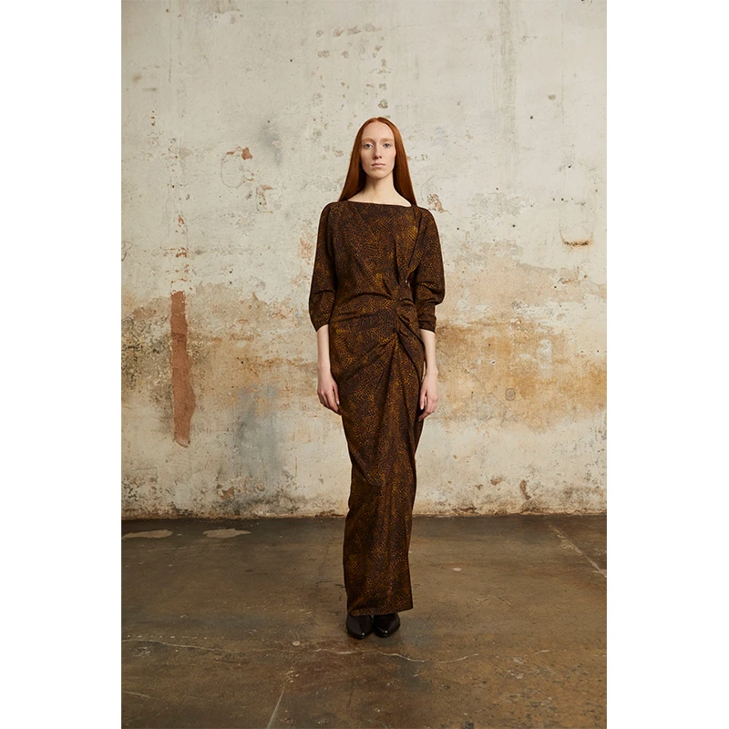 CORTANA 24AW秋冬新品 豹纹连衣裙 正品现货/FIL买手店