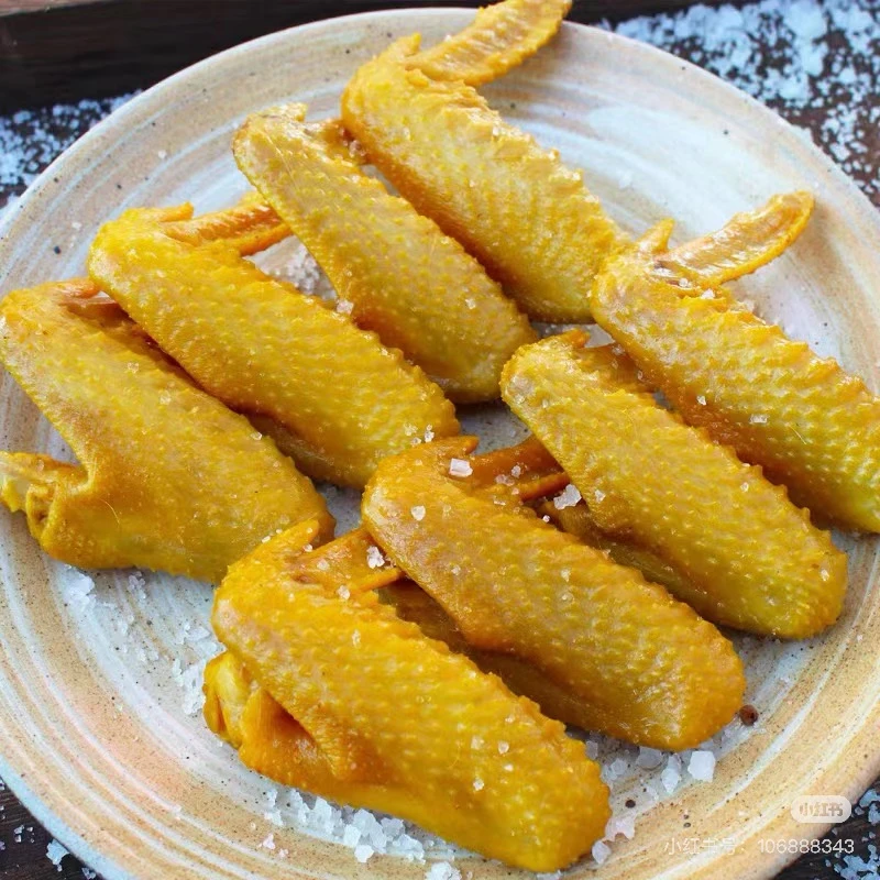 广东特色咸香有嚼劲8只装盐焗鸡全翅追剧下酒零食真空即食400g