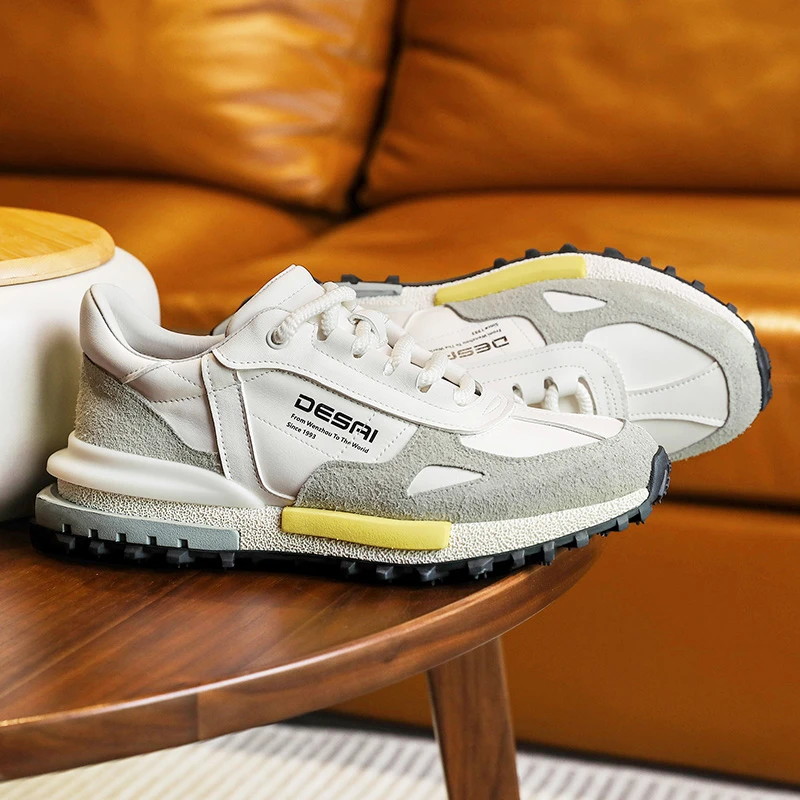 【德赛】上新时尚拼色休闲运动鞋男士低帮系带百搭个性潮流男款