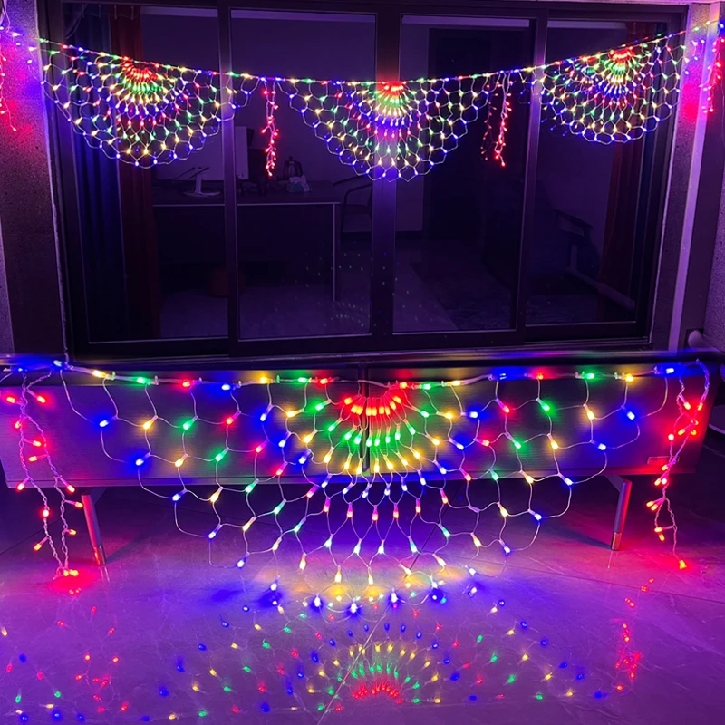 户外防雨led春节日灯孔雀灯开屏圣诞节庆过年新年装饰彩灯凤尾灯