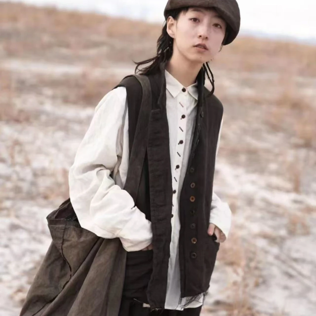 万物身客 左岸 Z22SS6012 休闲宽松马甲