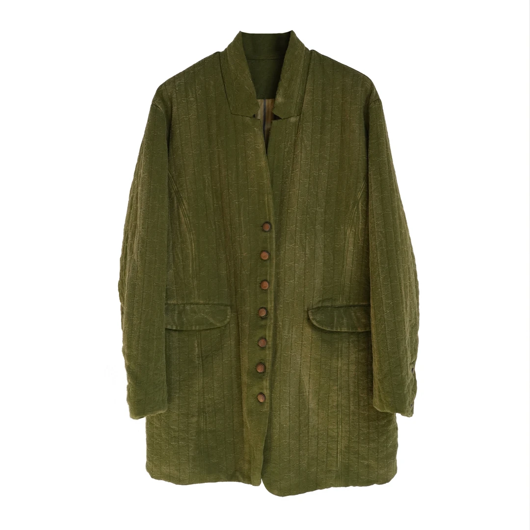 万物身客 几见WT4911 复古做旧中长款外套 胸围112 衣长80