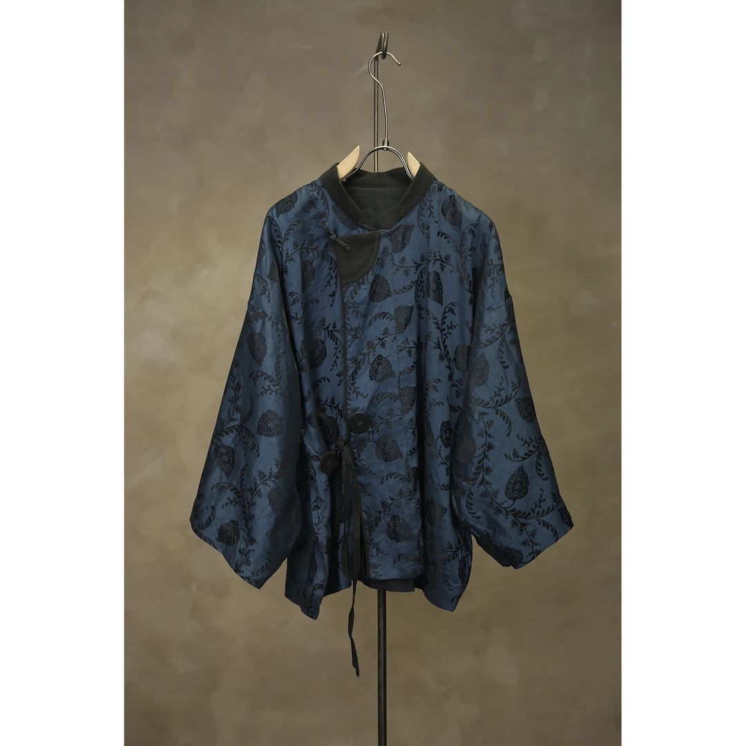 万物身客 垒·S2171 丝麻提花中式复古上衣 胸围130后中长71