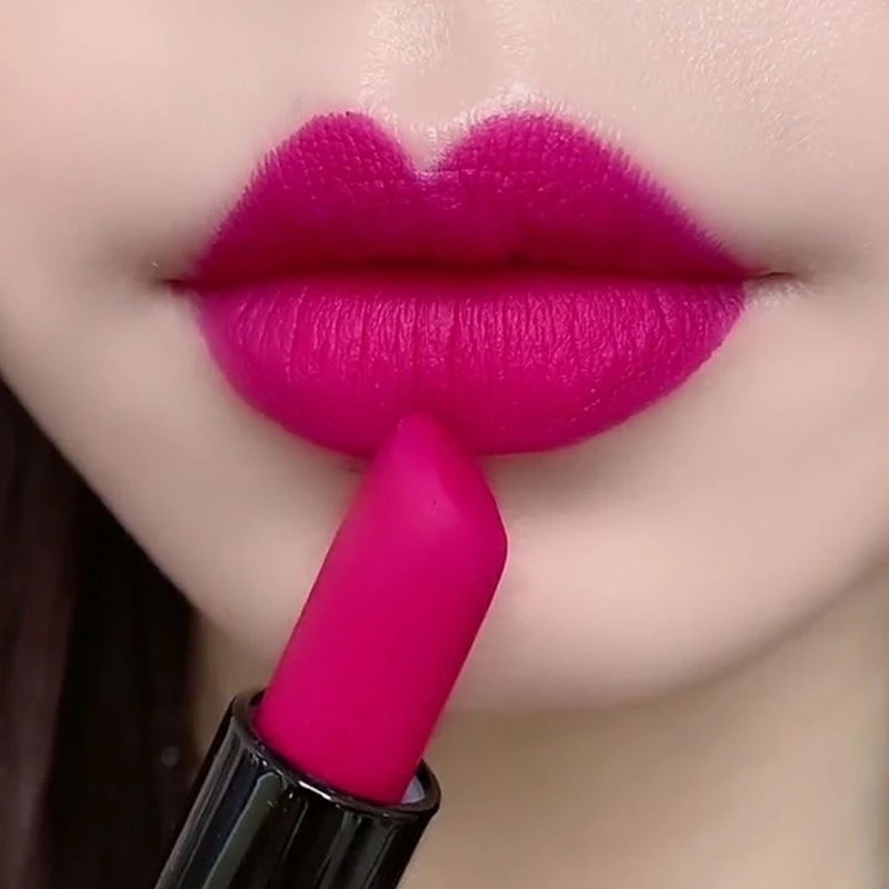 火龙果玫紫色口红不易掉色不易沾杯显白丝绒