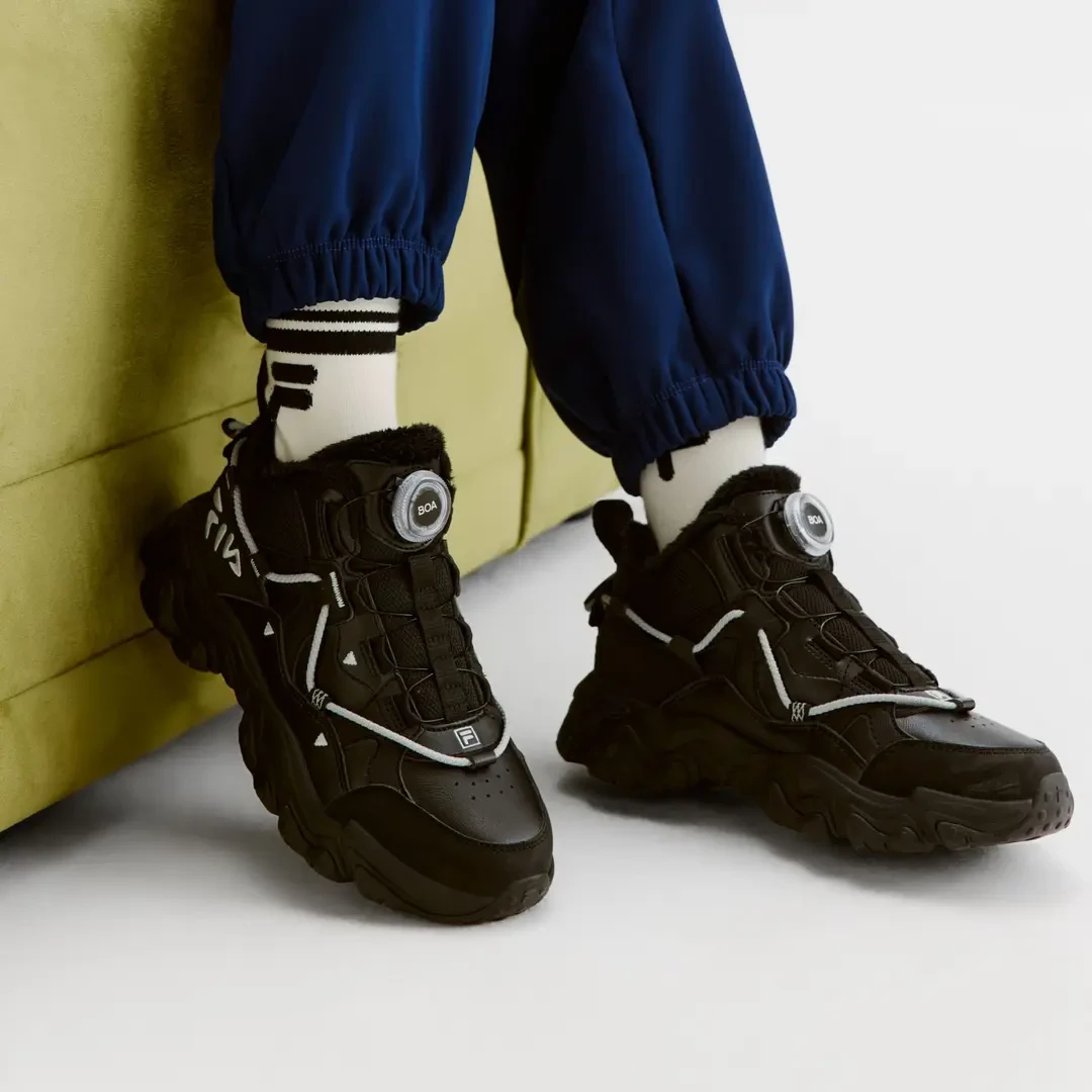 FILA/斐乐儿童【猫爪加绒鞋】秋冬男女大童保暖运动鞋K15B443905