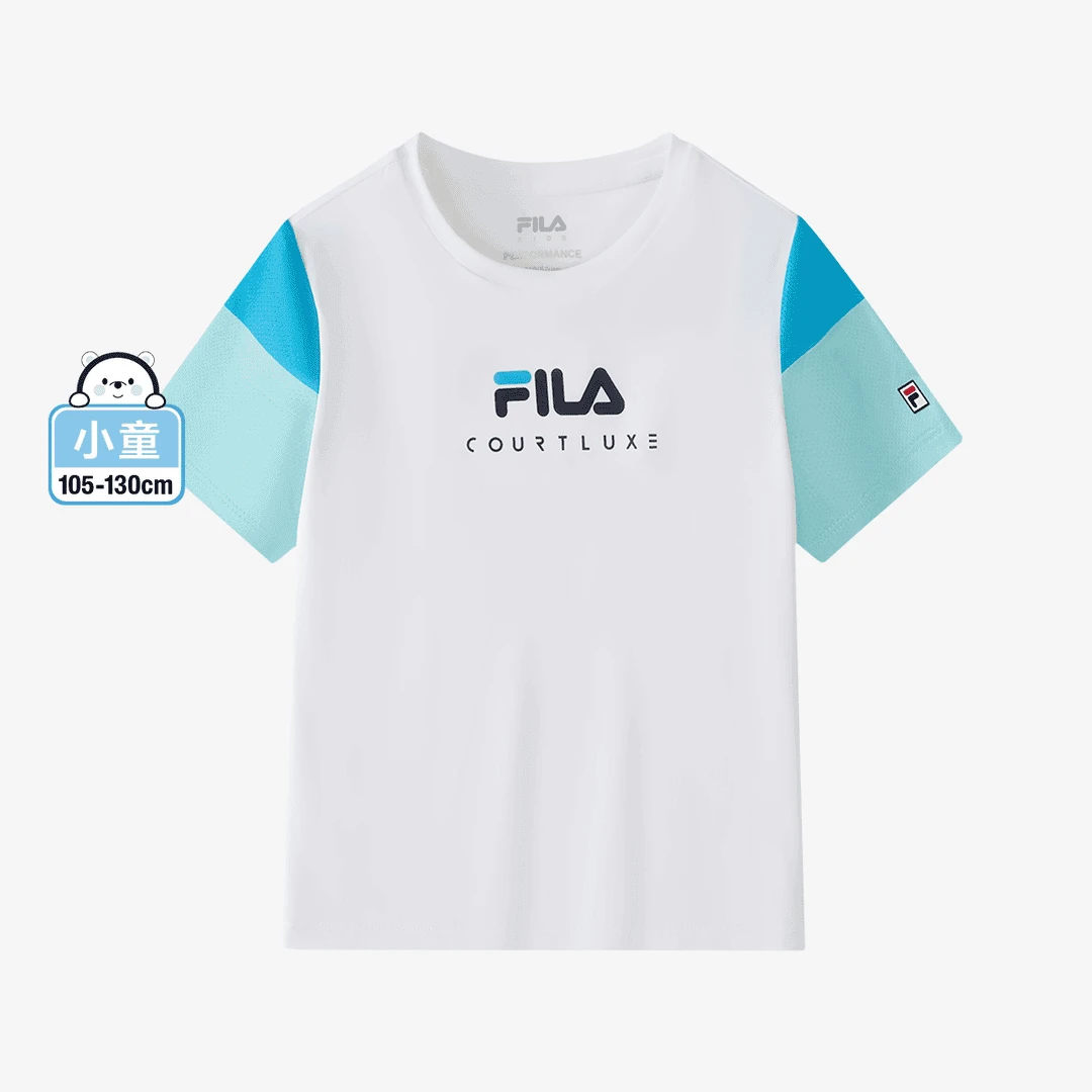 FILA/斐乐儿童【旋冰科技】夏季女小童运动速干圆领短袖K11B433101F