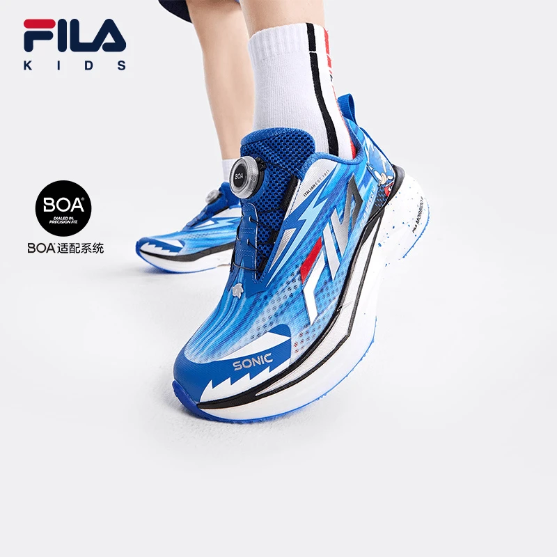 FILA斐乐儿童【碳板超跑】夏季男女童舒适索尼克联名跑鞋K15B432102