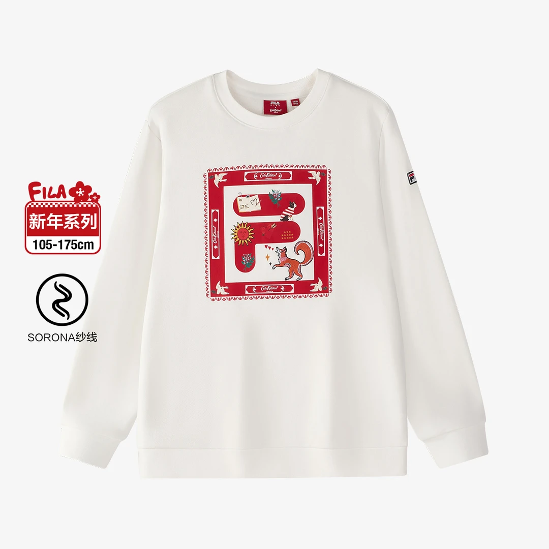 FILA斐乐儿童【新年卫衣】冬春男女大童舒适休闲套头卫衣K12B514203