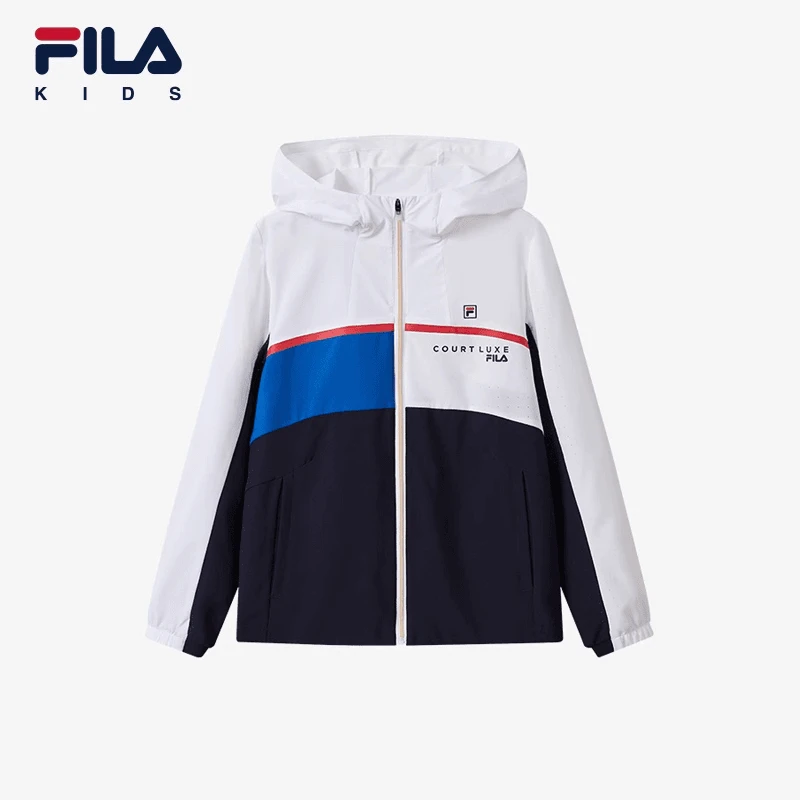 FILA斐乐儿童【外套】夏季款男大童户外运动防风网球外套K12B433707