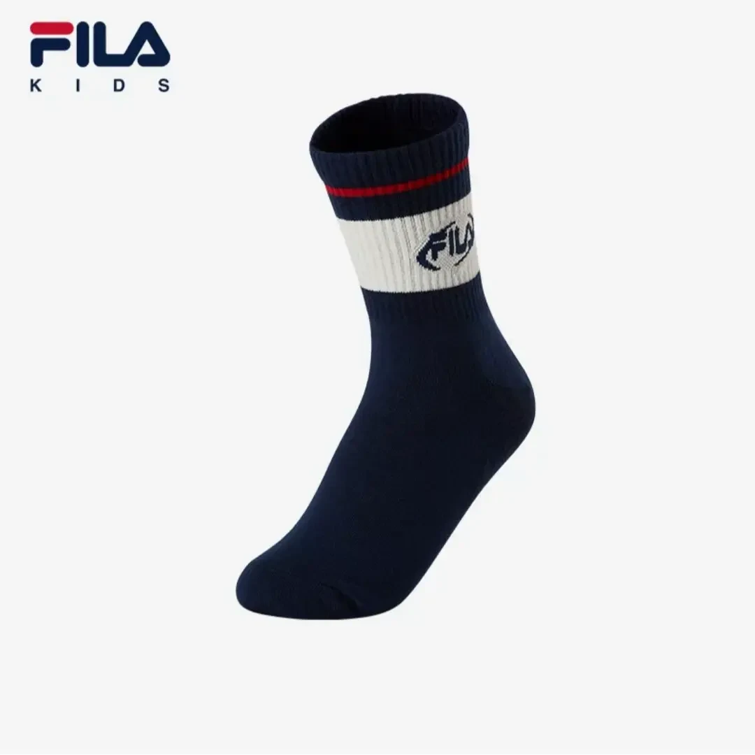 FILA/斐乐儿童【中筒袜】秋冬男女中大童弹力中腰袜K17B441314F
