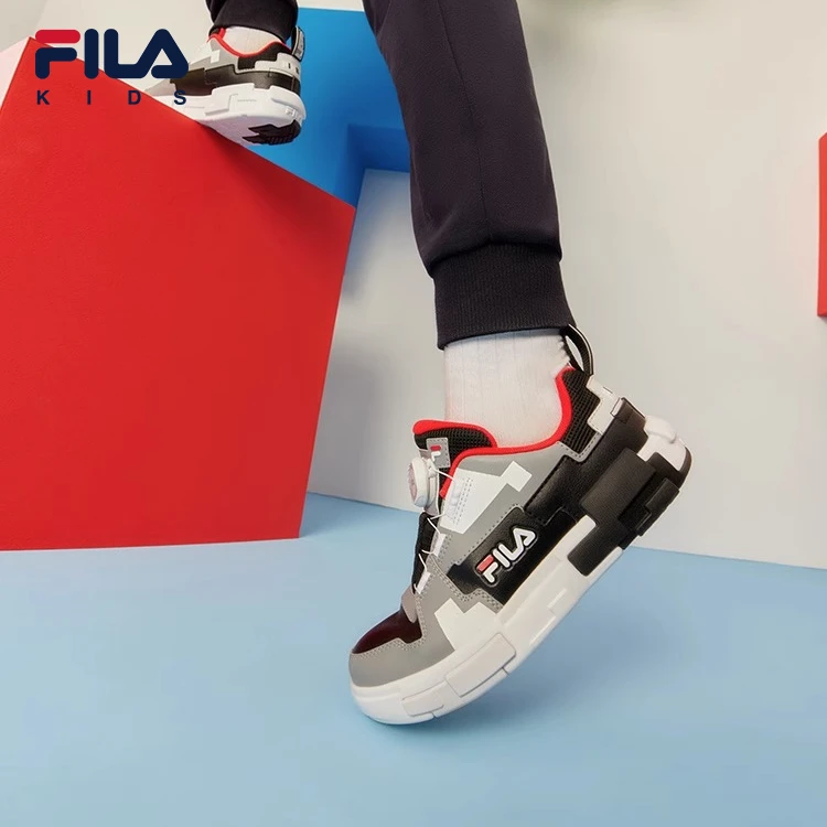 FILA/斐乐儿童【像素积木鞋】23秋男女大童BOA防滑耐磨鞋K15B341304