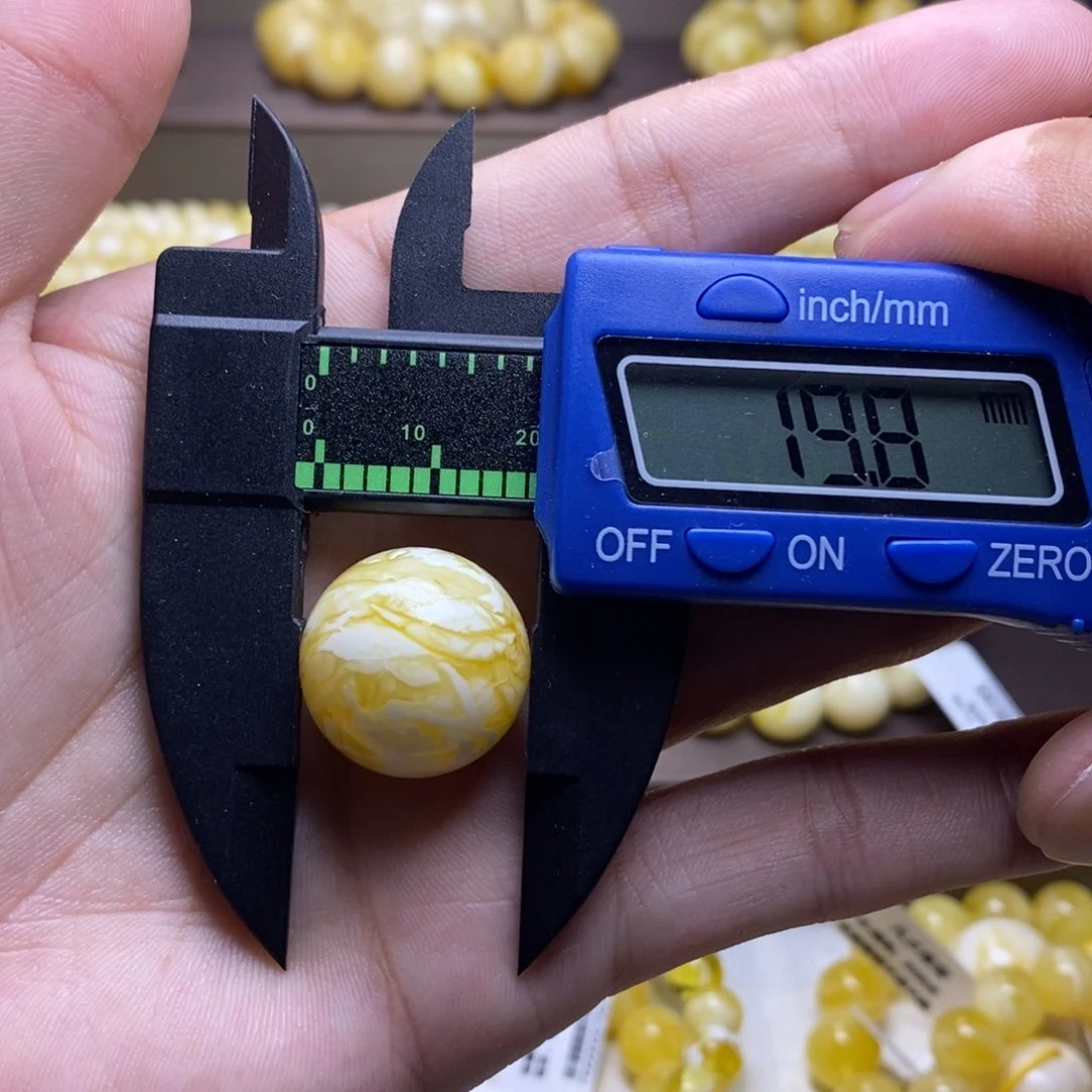 【闪购商品】蜜蜡裸石未镶嵌19+圆珠