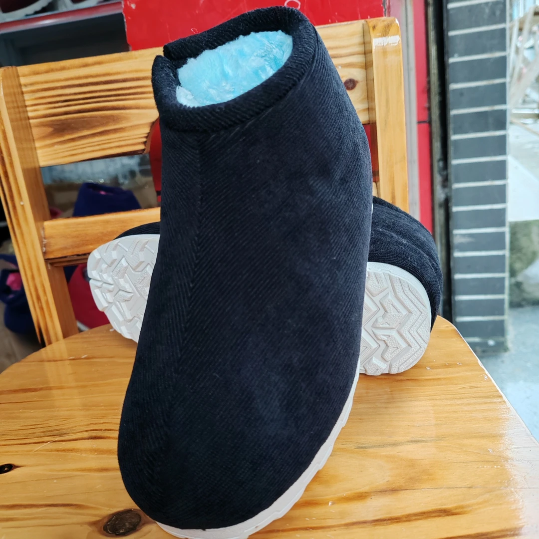 男士加绒加厚纯手工棉鞋舒适传统冬季防滑