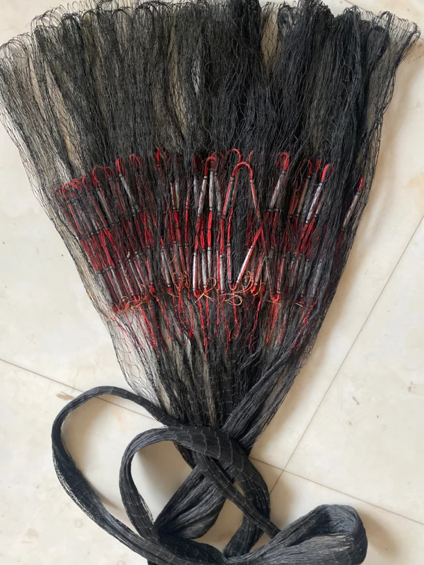 手工撒网黑色原丝8编3指4米重8.5斤左右直径6米左右手撒网