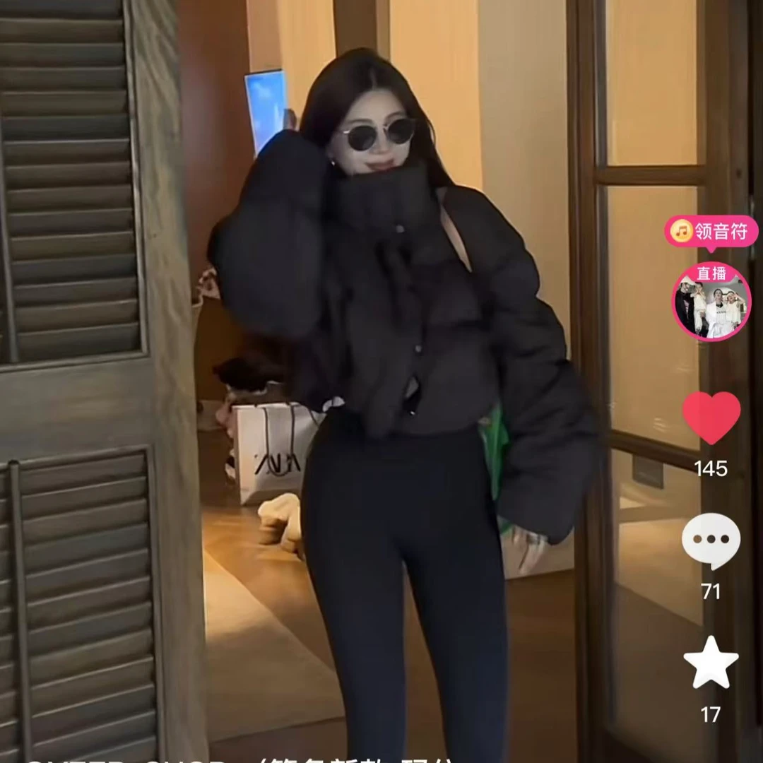 YEER·SHOP【黑色真显瘦～】冬季新款百搭显瘦款黑色羽绒服