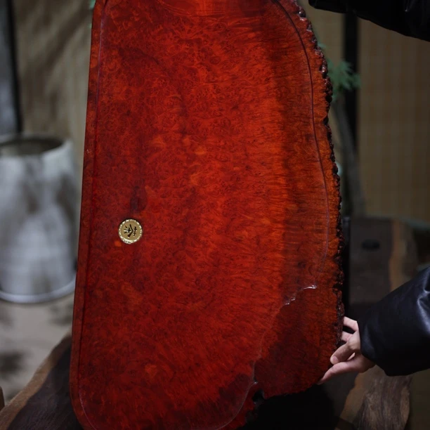 aj2721精美大尺寸满榴花家用长方形简约黄金樟茶盘尺寸：83-44-5