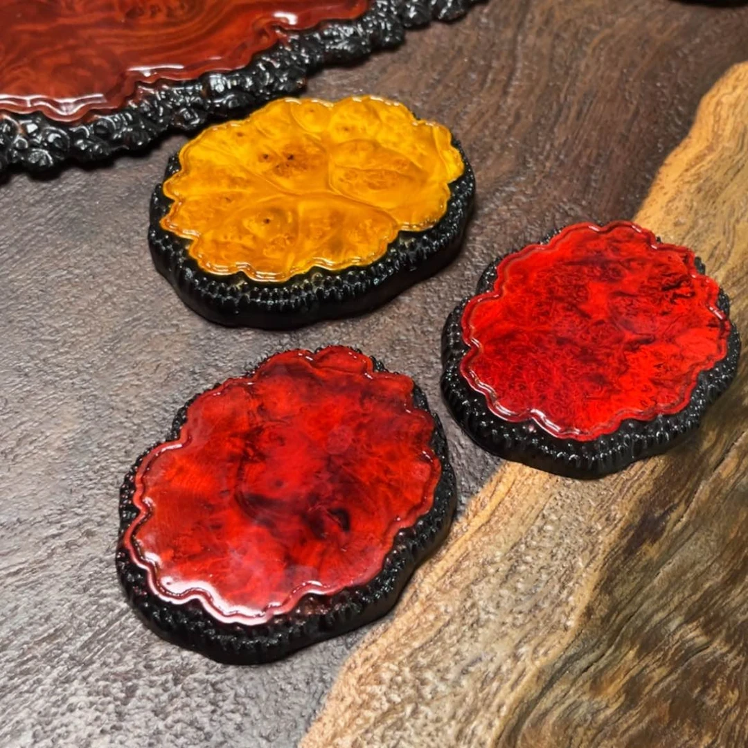 【闪购商品】木午**茶黄金樟杯垫3个