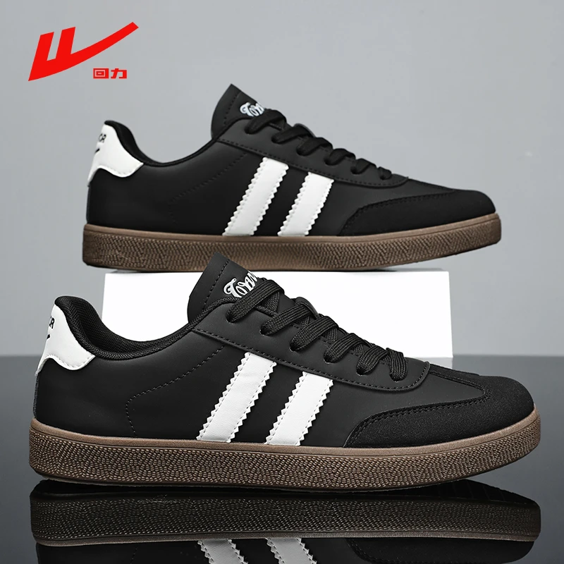 回力男鞋冬季新款板鞋德训鞋爆款潮鞋子加绒棉鞋软底学生百搭黑色