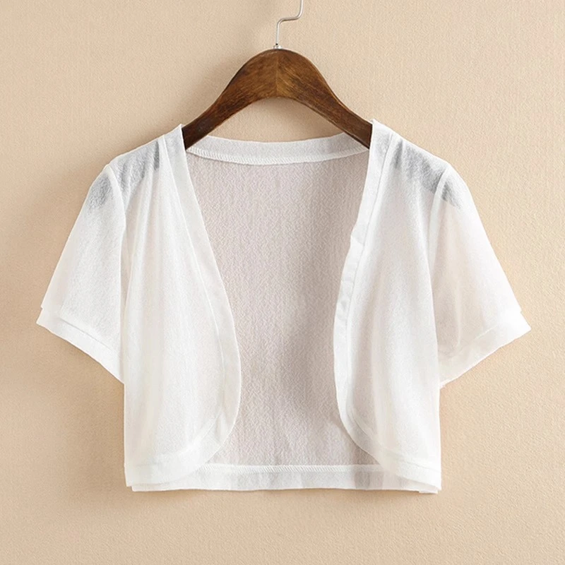 小披肩外套夏季配吊带裙子外搭开衫短款短袖女士薄款坎肩百搭