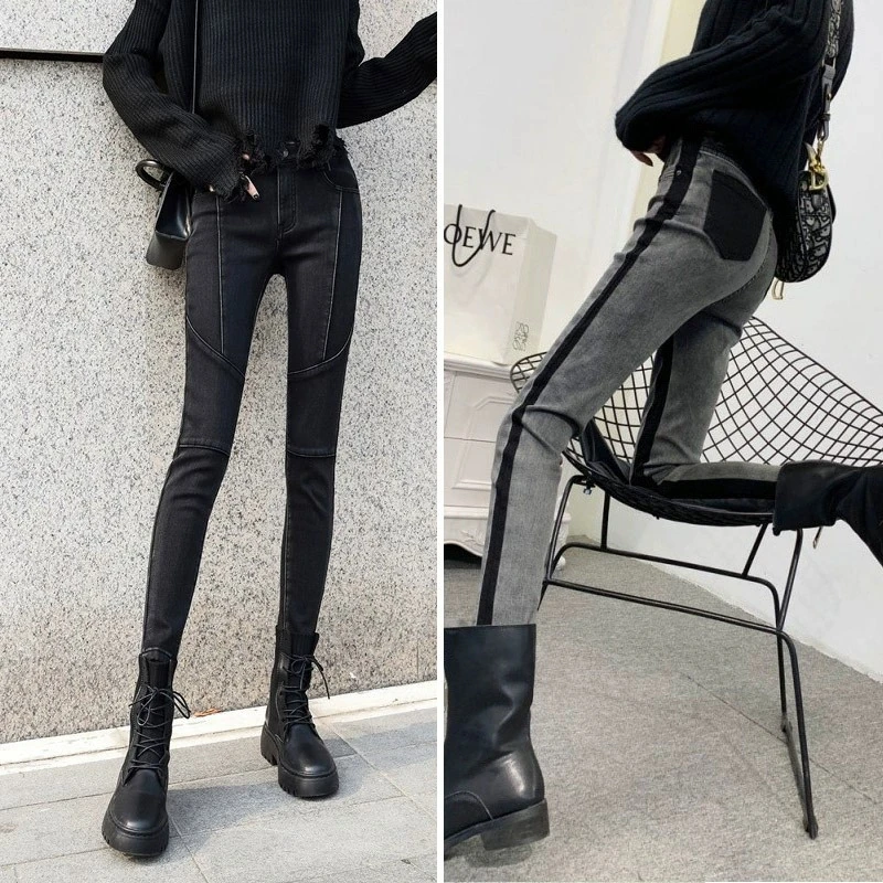 牛仔裤女秋冬2025年新款欧货爆款外穿高腰显瘦紧身裤子小脚铅笔裤