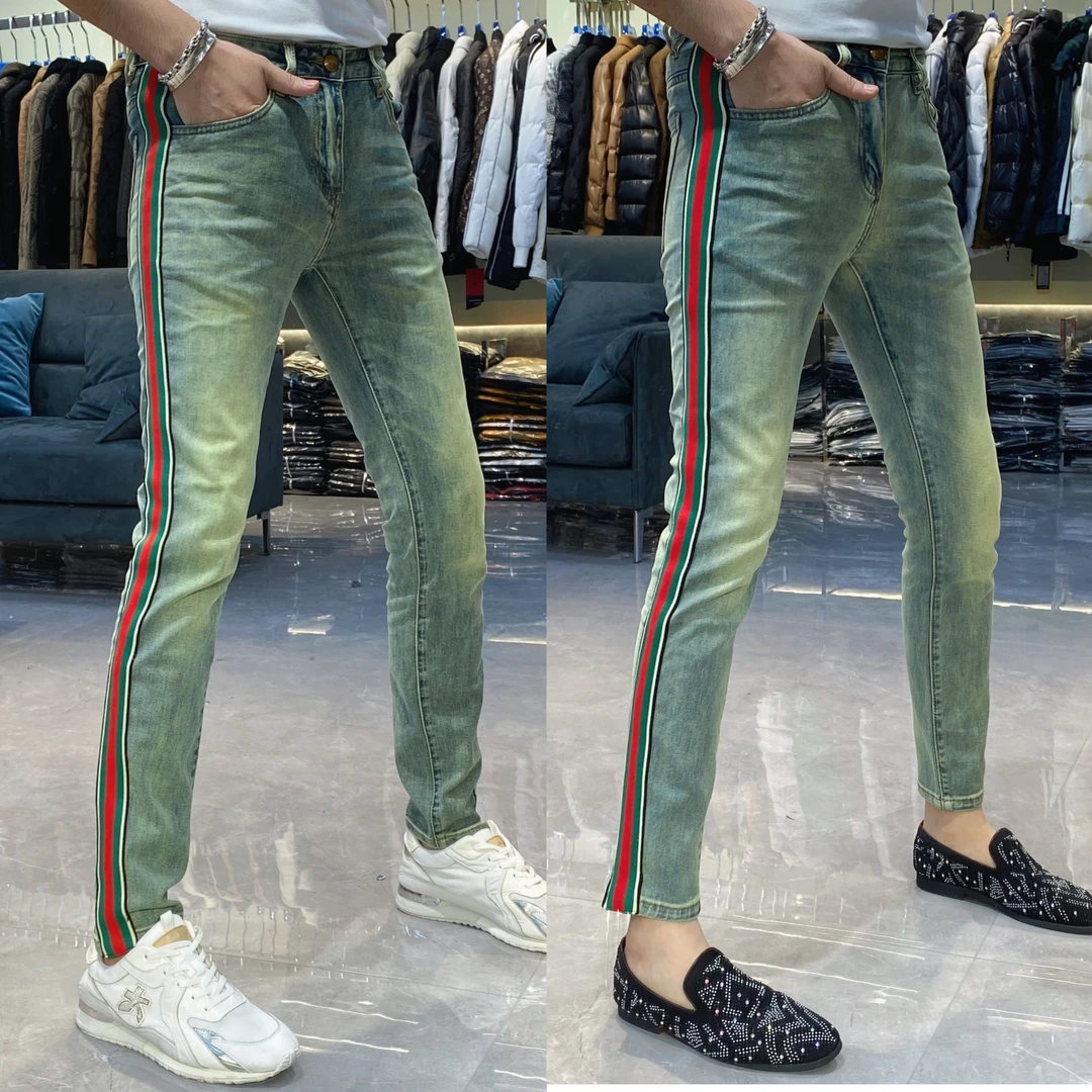 【也许家】新品春夏男士欧货修身弹力小脚牛仔裤TH8830