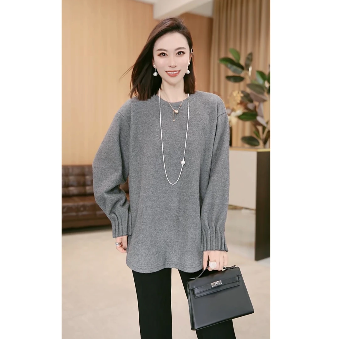 林果&季得 【印象】时尚减龄气质百搭设计感女士长袖卫衣
