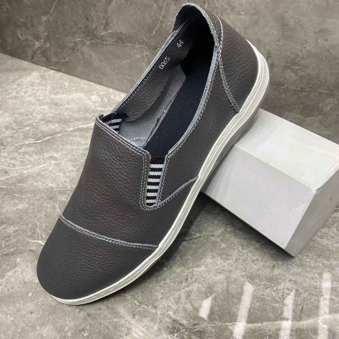 男士休闲机器舒适男鞋男款时尚百搭休闲鞋夏季透气灰色