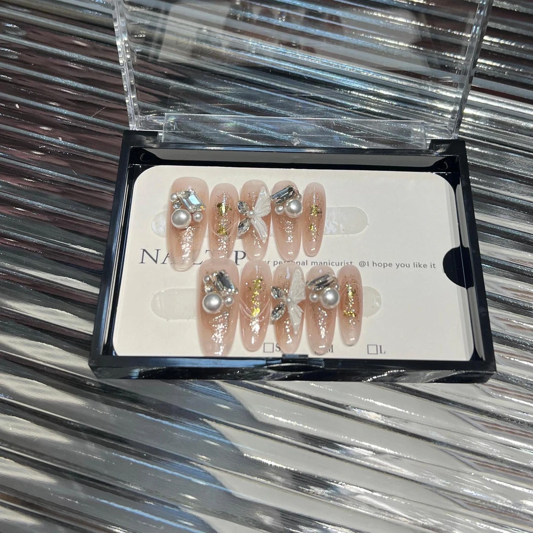 迪縵 冰透晕染立体造型巴洛克纯手工穿戴甲