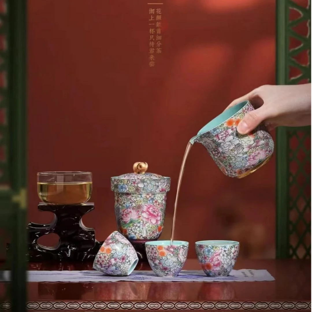 五言六器 珐琅彩如意芳霏瑞象旅行套LC