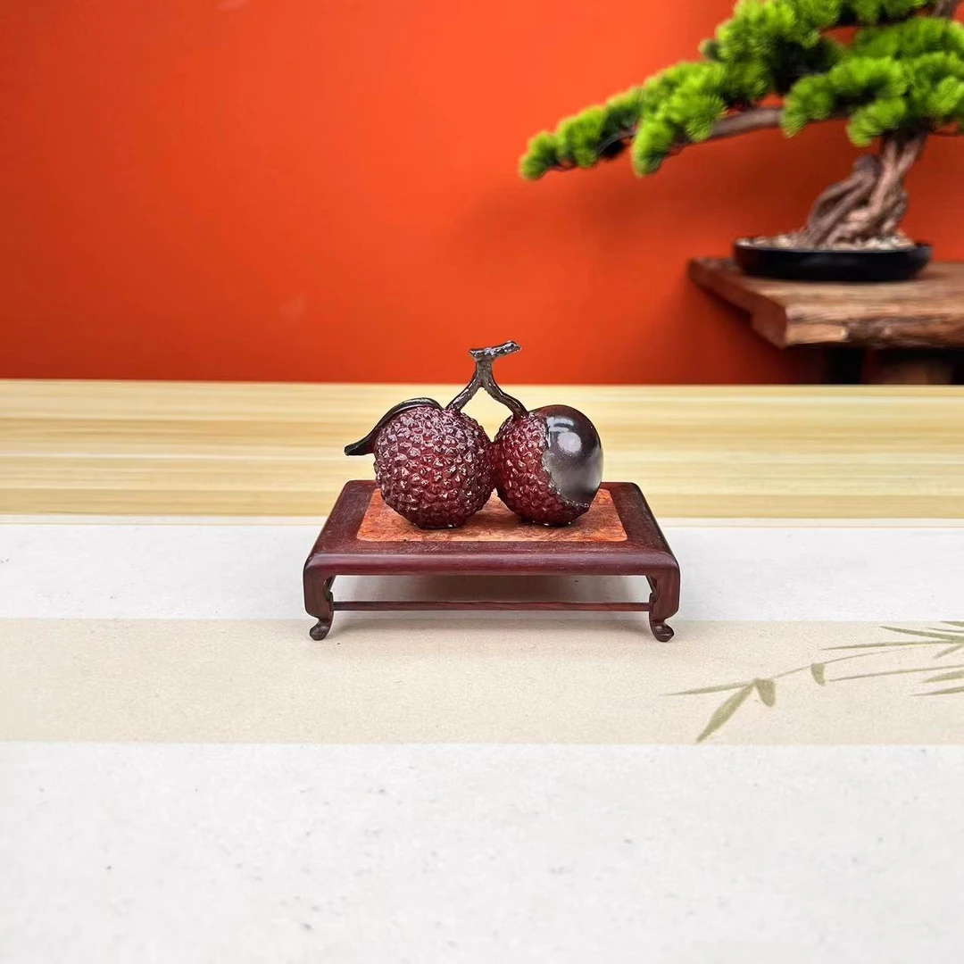 荔枝茶宠茶桌红泥简约全手工中式摆件变色茶宠JS