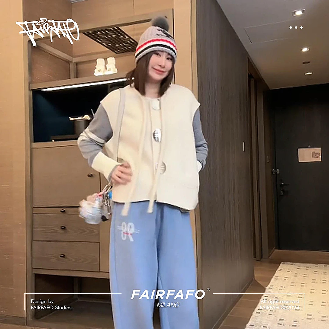 【金属扣马甲】秋冬厚外套上衣女外套运动短款时尚休闲BXPY42013