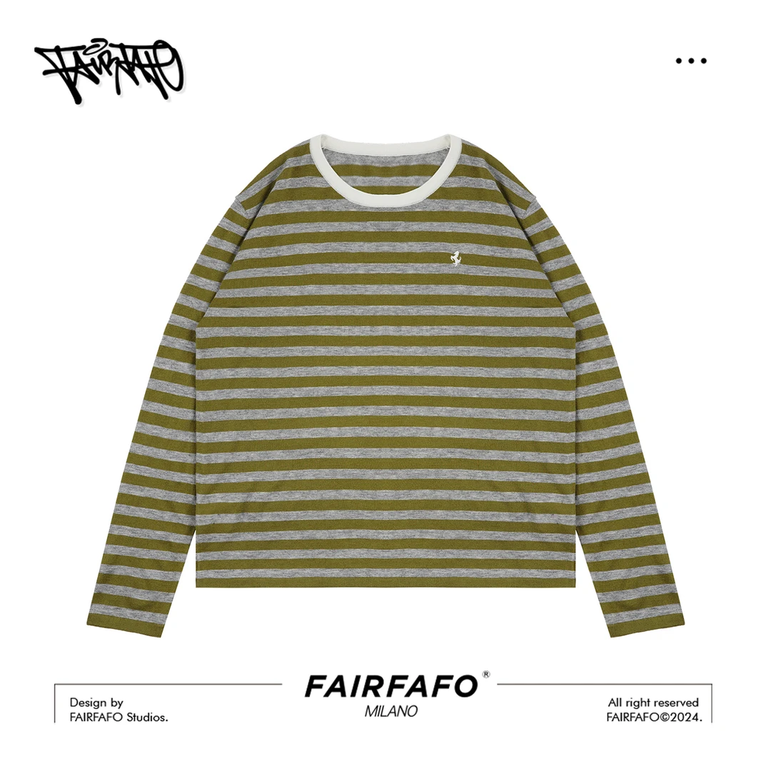 FAIRFAFO林肉肉【百分百羊毛衫T恤】100羊毛长袖时尚圆领TG24MY869