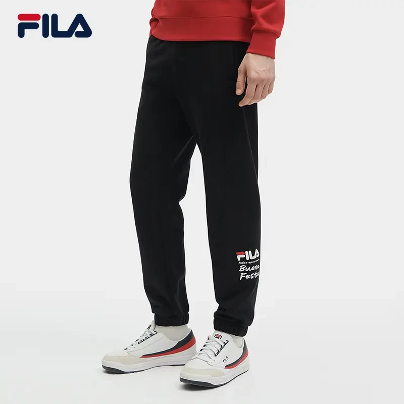 斐乐张艺兴同款春男士针织百搭时尚舒适潮流运动休闲裤F11M419601