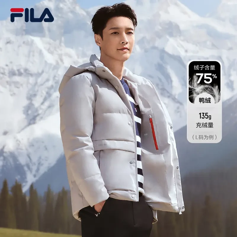 Fila/斐乐连帽羽绒服张艺兴同款运动时尚保暖休闲外套F11M341909F