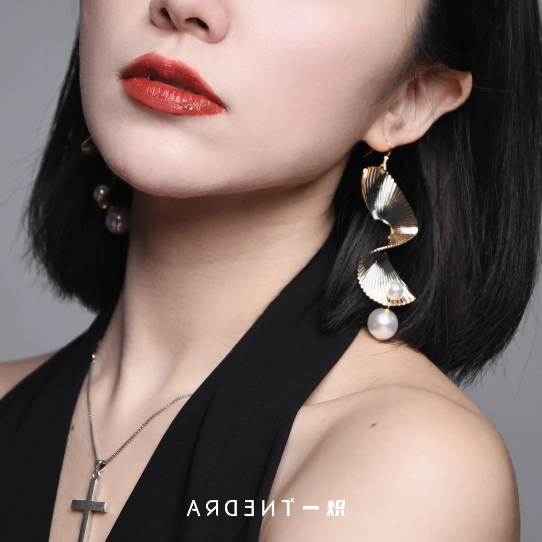 铜合金仿珍珠耳饰 【无眠】唯美新中式配饰小众设计长款气质耳饰