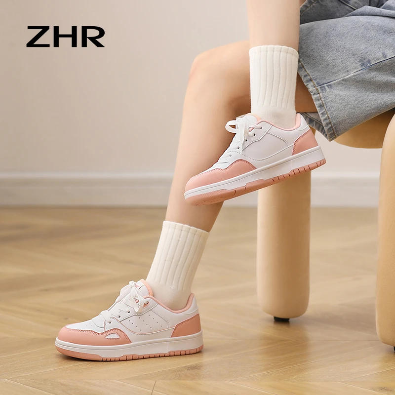ZHR则则休闲板鞋女春秋新款女鞋厚底白色运动鞋百搭小白鞋学秋季