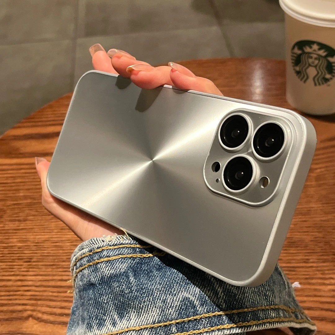 32高级百搭松弛感极光CD纹手机壳适用苹果16promax/15/14软边硬背