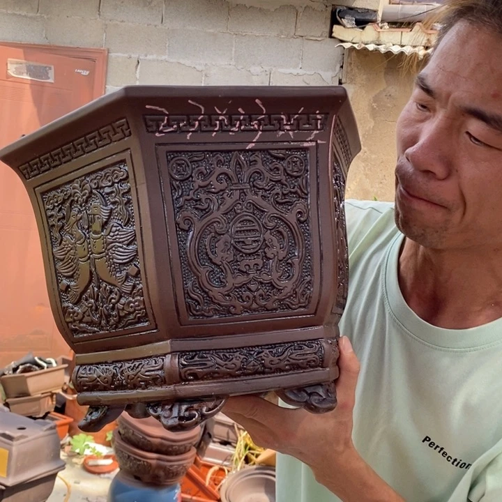 红陶20CM(含)-50CM(不含)花盆架飞机