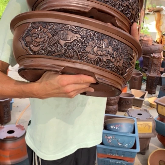 红陶20CM(含)-50CM(不含)花盆架飞机在
