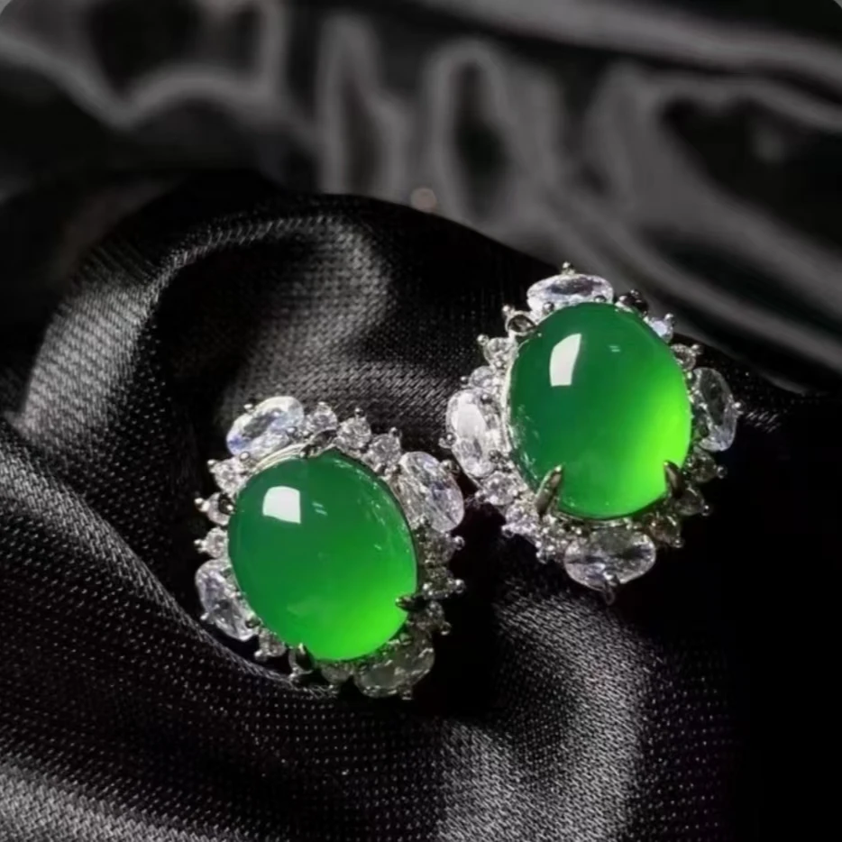 玉髓 活动专属【H23】百搭简约菱形精致银针耳环镶嵌银针耳环