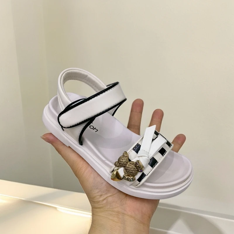 凉鞋夏季时尚百搭魔术贴软底防滑舒适平底露趾休闲父亲节儿童节