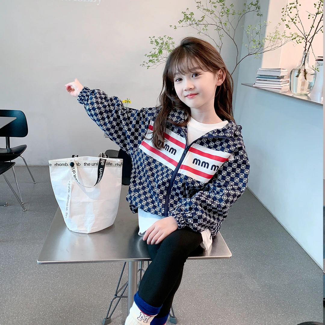 现货女童外套2023秋装新款儿童韩版洋气时髦春秋休闲外衣Y23303