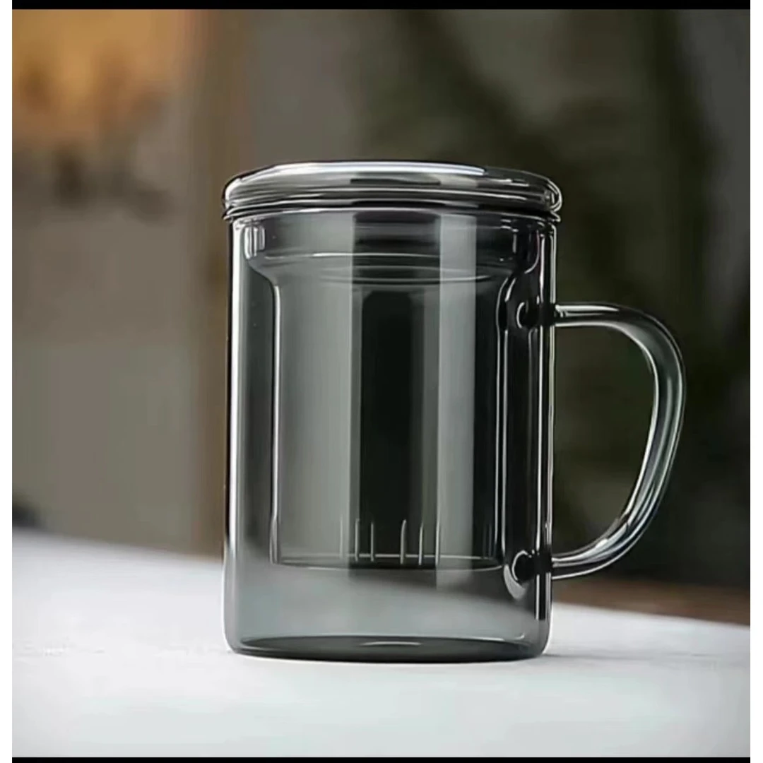 耐热玻璃泡茶杯茶水分离家用办公室大容量茶杯个人专用绿茶杯泡茶