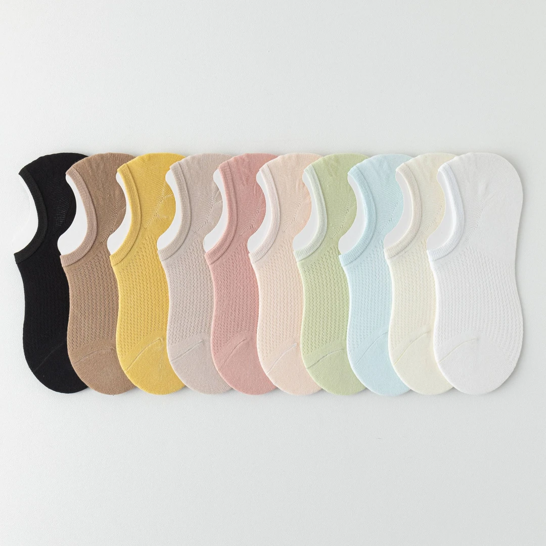 夏季透气网眼薄款女士ins低帮短袜W8010