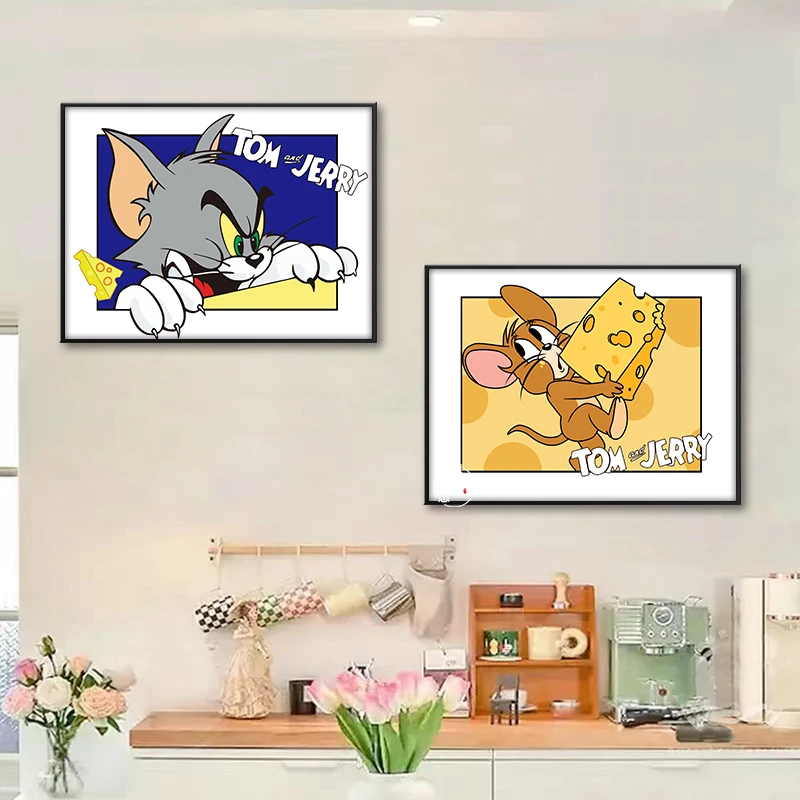 猫和老鼠电表箱装饰画卡通配电箱弱电源挂画电闸盒总开关遮挡壁画