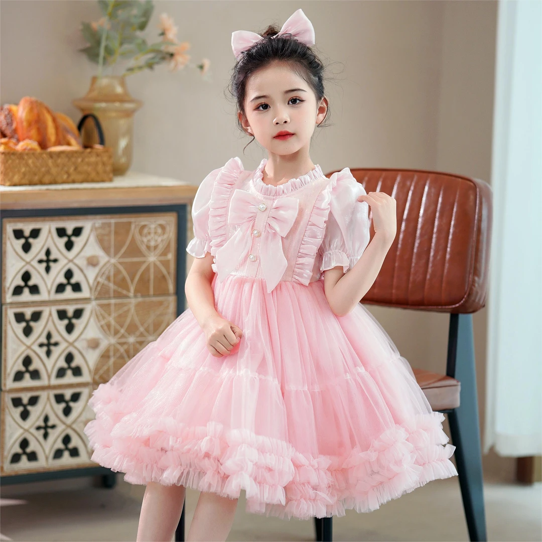女童连衣裙夏装2023清凉小女孩洋气公主裙蓬蓬纱裙夏季儿童装裙子