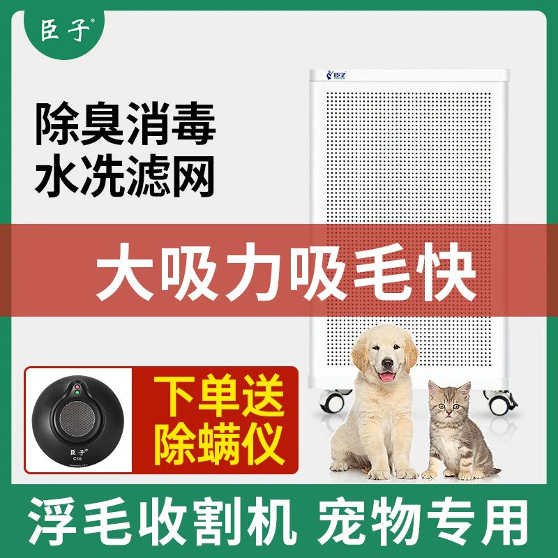 臣子空气净化器家用吸猫毛吸浮毛宠物除臭器过滤除异味去除过敏源