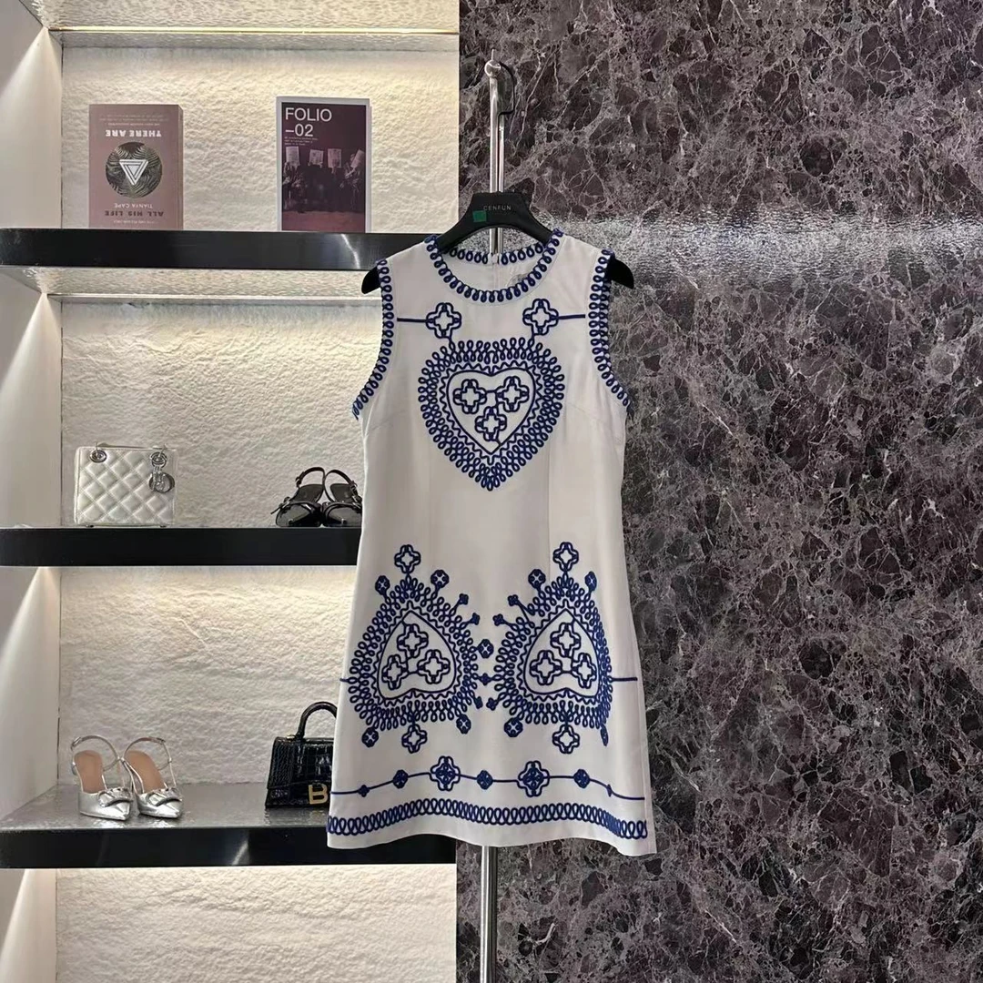 【CENFUN】67* 背心女背心时尚百搭女士夏季复古印花E001132